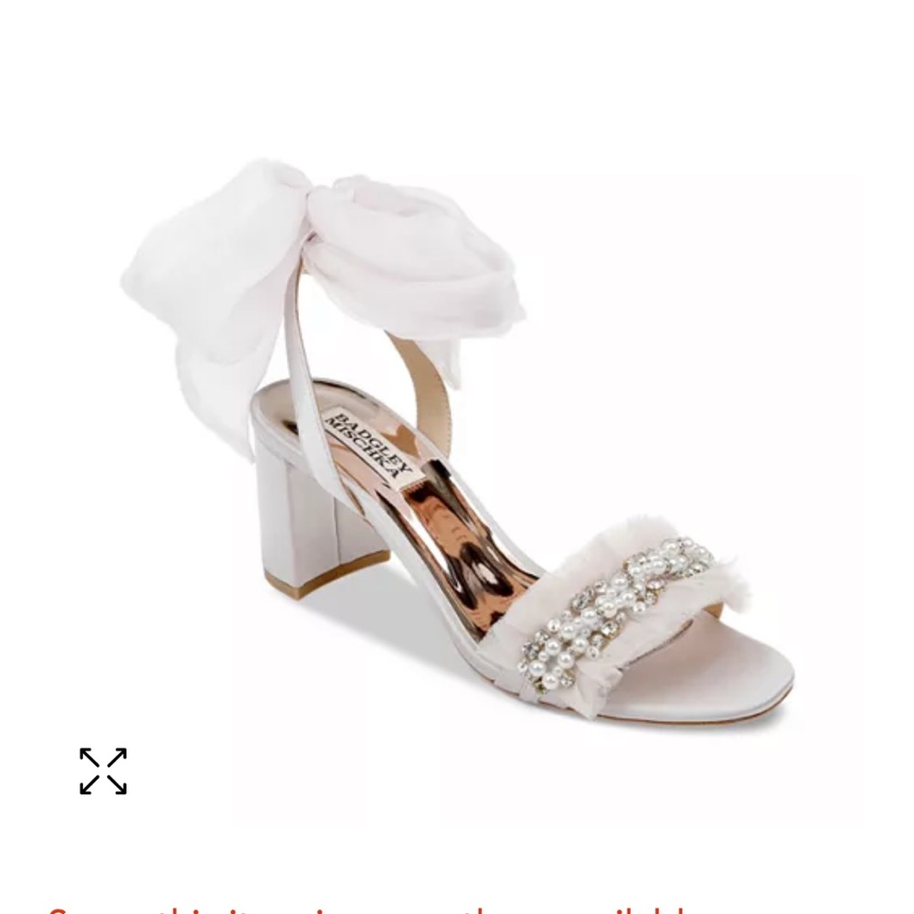 Badgley Mischka Women's Tana Embellished Ankle Tie Sandals size 8